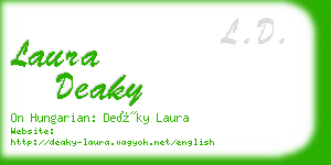 laura deaky business card